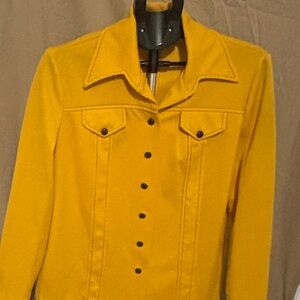 jcpenney Mustard Yellow Jacket with Button Front